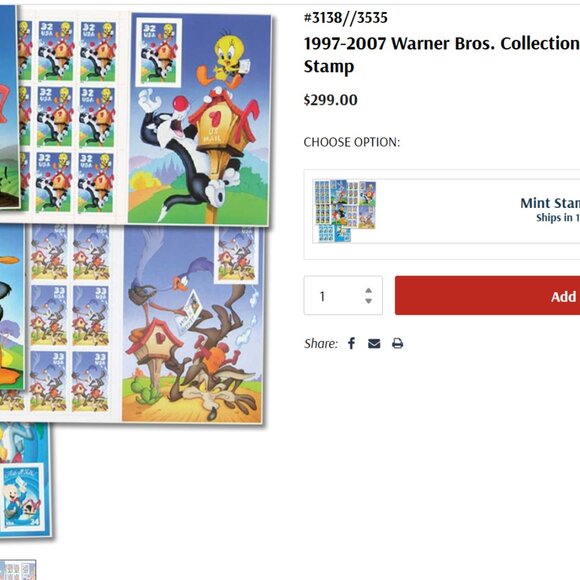 Looney Tunes USPS Stamp Framed Collection - Picture 6 of 6